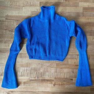 AmericanApparel Fisherman Bell Sleeve Sweater Blue
